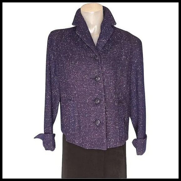 50s Atomic Fleck Boxy Blazer New Look High Fashion Suit Jacket - Picture 4 of 13